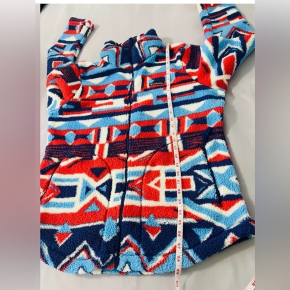 Columbia Women's Sz XL‎ West Bend Full Zip Fleece Jacket In Red Lily Print - Picture 5 of 11